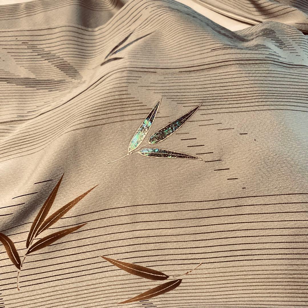 靖 122720宅　螺鈿小紋　竹　袷　着物