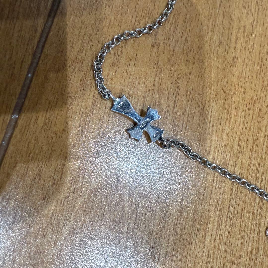 クロムハーツ　クロスモチーフ シルバーアンクレット 約20cm