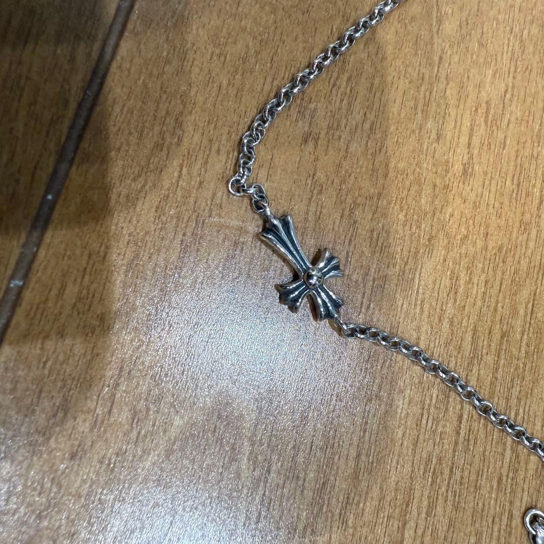 クロムハーツ　クロスモチーフ シルバーアンクレット 約20cm