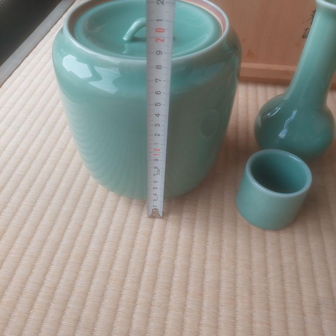 茶道具　青磁皆具 木箱付き
