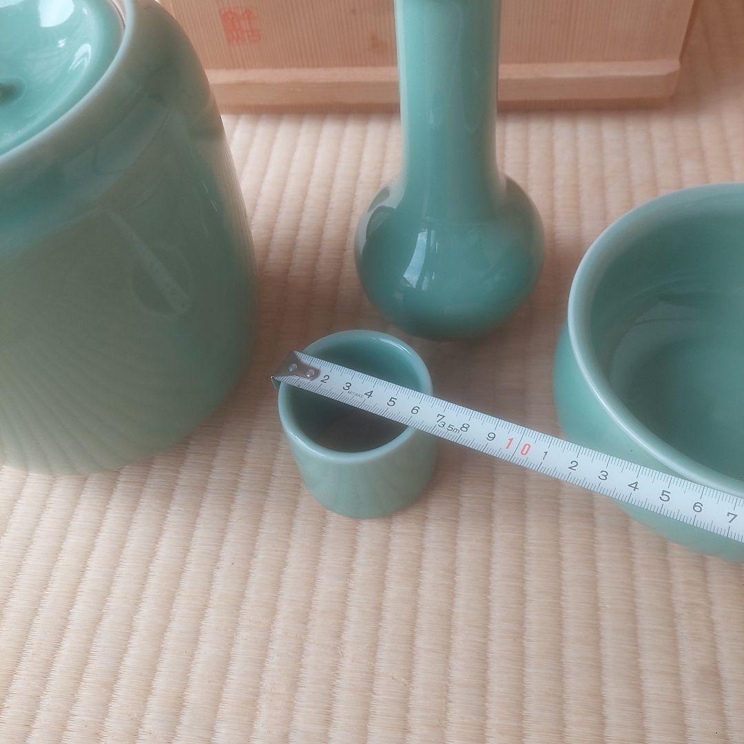 茶道具　青磁皆具 木箱付き
