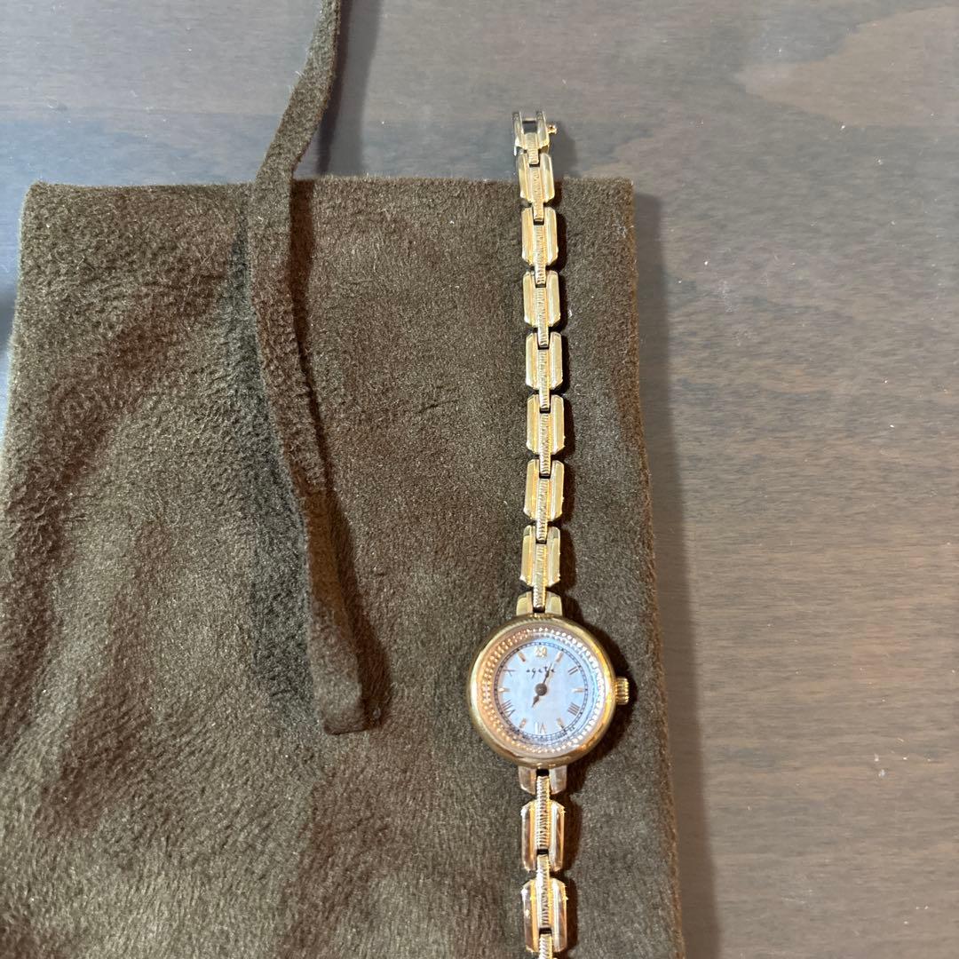 ヒバリ様　agete アガット　ソーラー　腕時計　ピンクゴールド