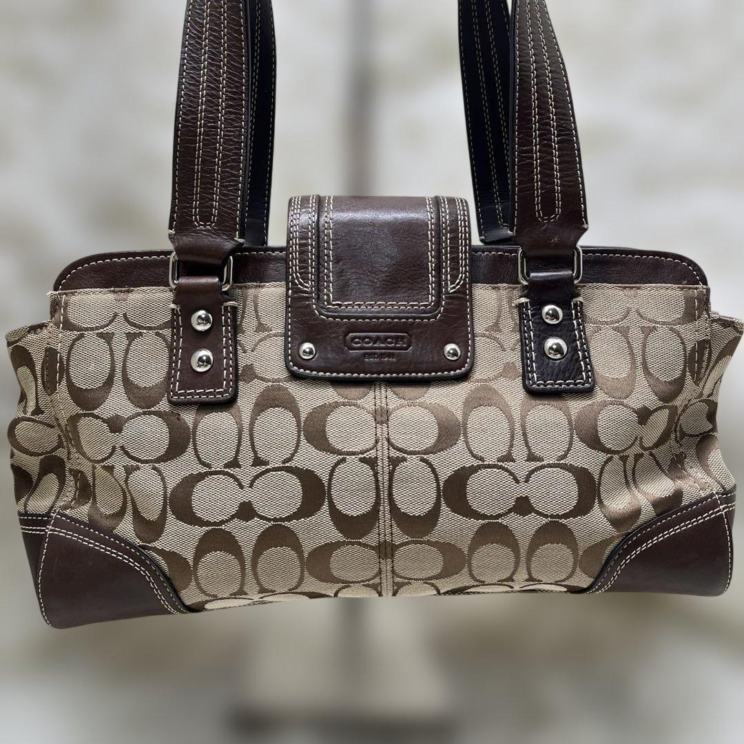 バッグ Vintage Coach One Shoulder Bag Turn Lock