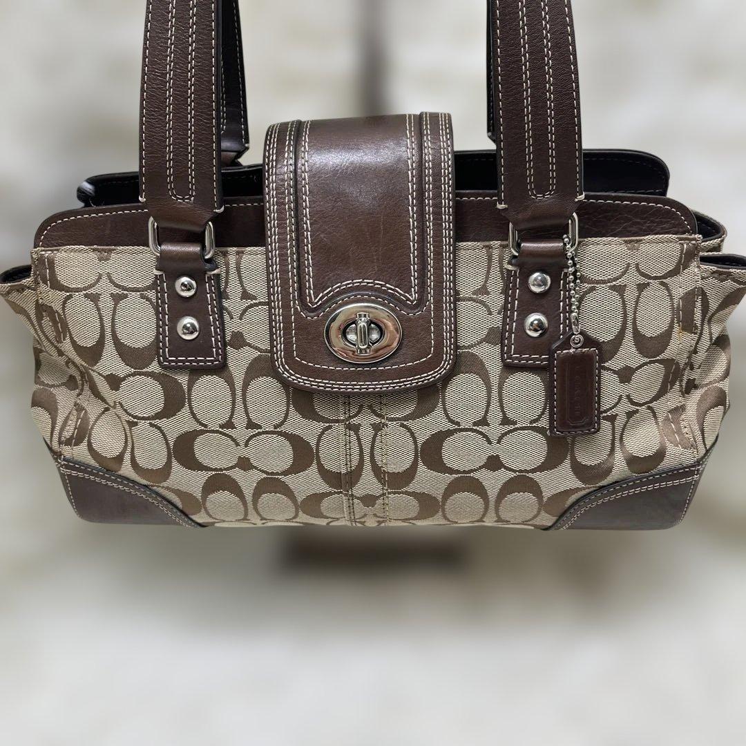 バッグ Vintage Coach One Shoulder Bag Turn Lock