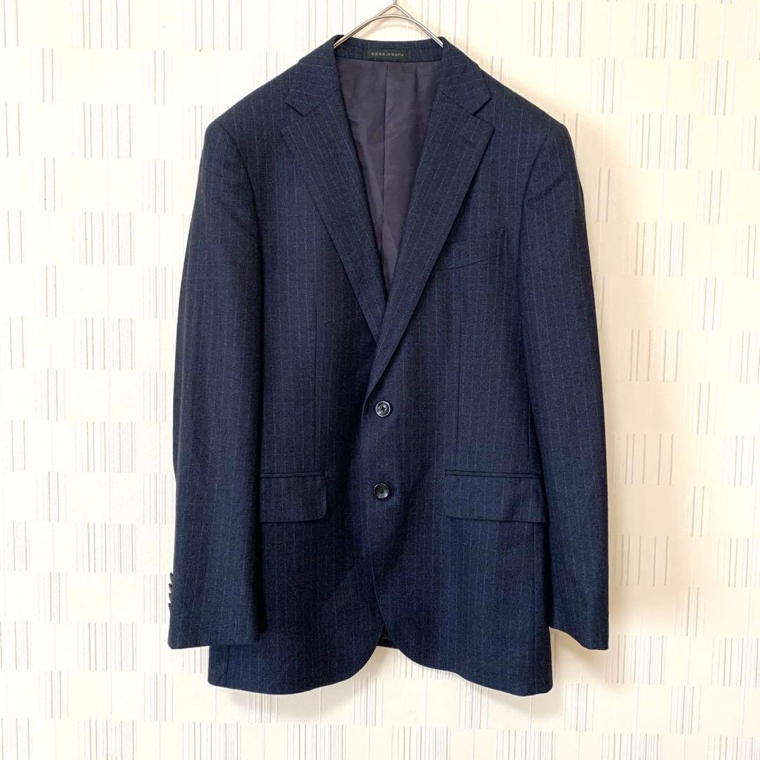 HILTON COLOMBO スーパー130'S セットアップ スーツ 上下　紺