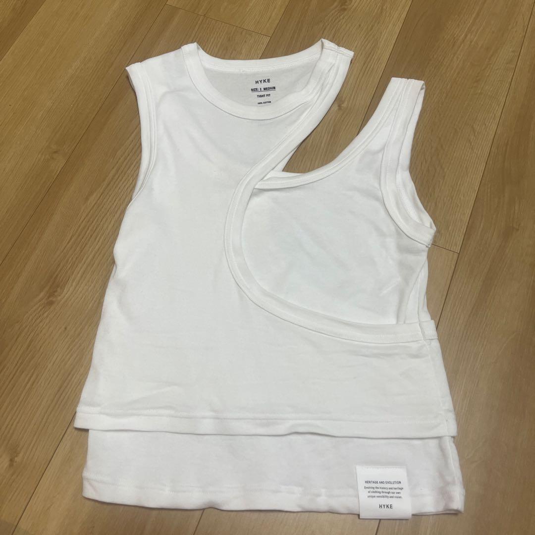 【ほぼ新品】Hyke25SSレイヤードタンクトップ　ホワイト