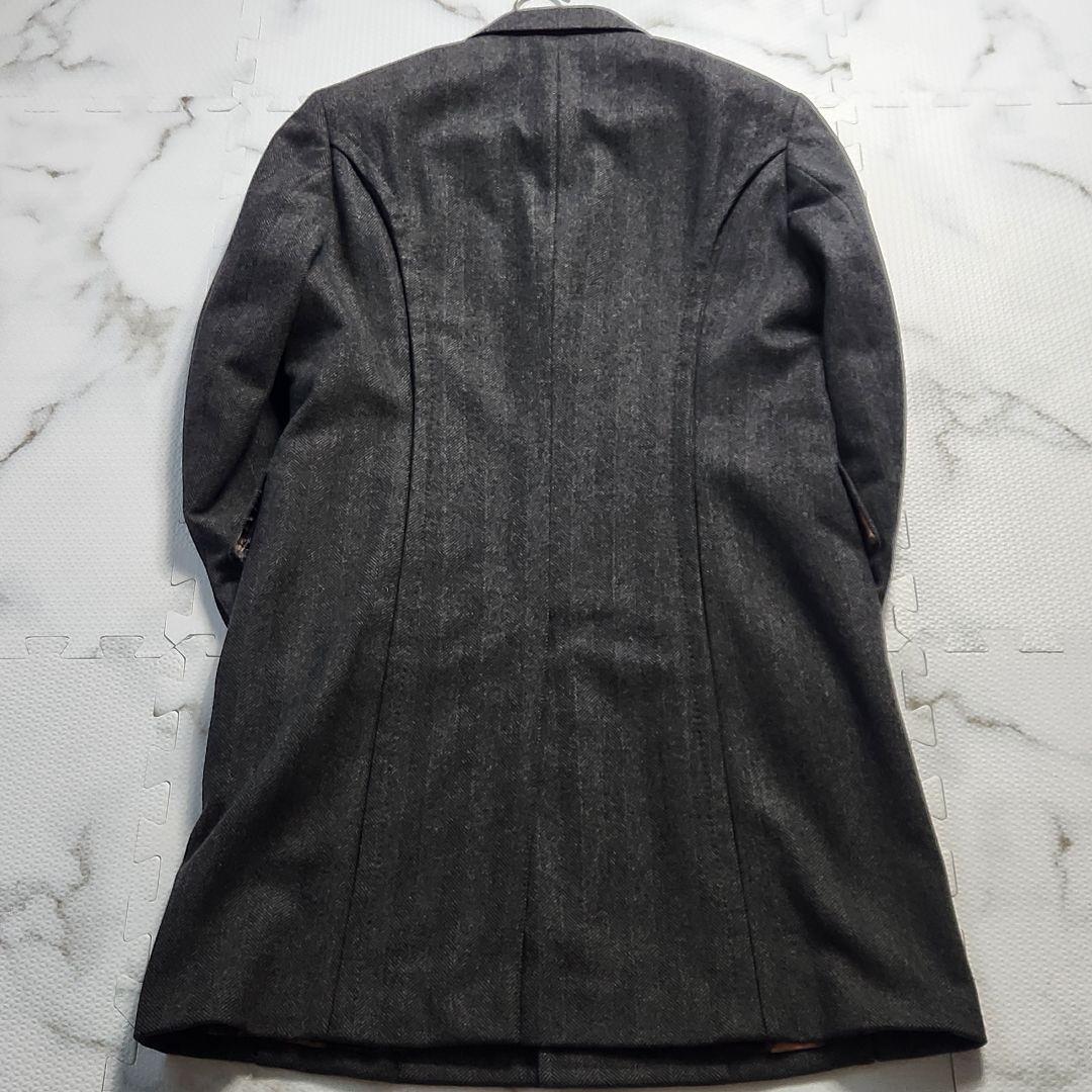 超美品✨ポールスミス チェスターコート 裏地総柄 カシミヤ ヘリンボーン