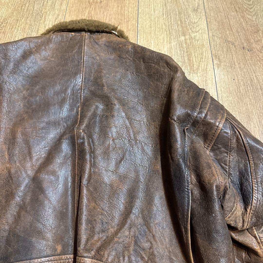 ト*ン様 TYPE G-1 レザーフライトジャケット BRONCO MFG ワッ