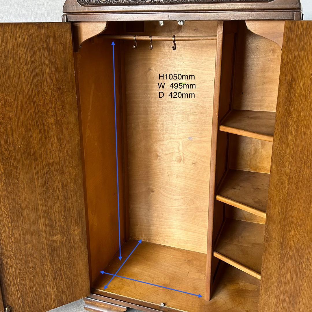 アンティーク 家具 ジェントルマン ワードローブ 英国製 522A