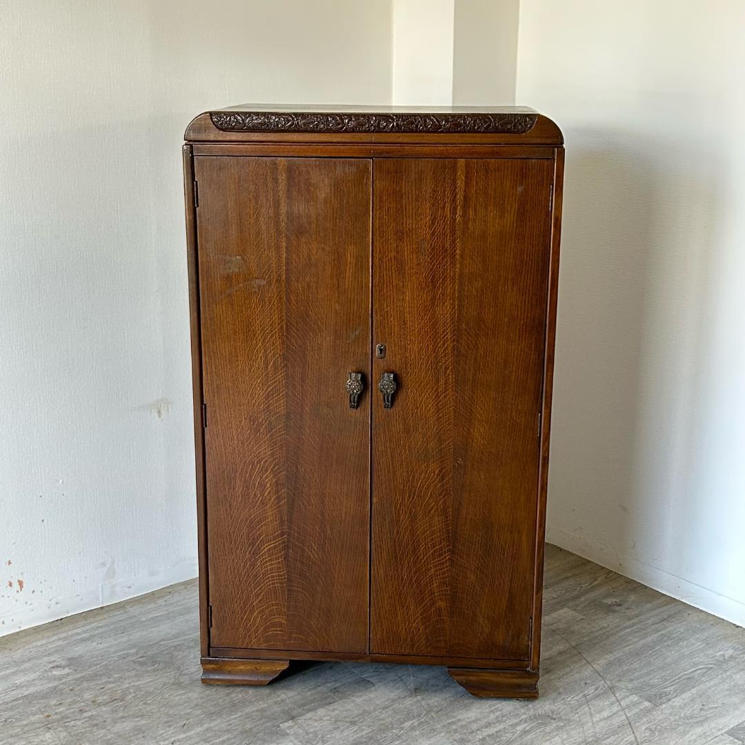 アンティーク 家具 ジェントルマン ワードローブ 英国製 522A