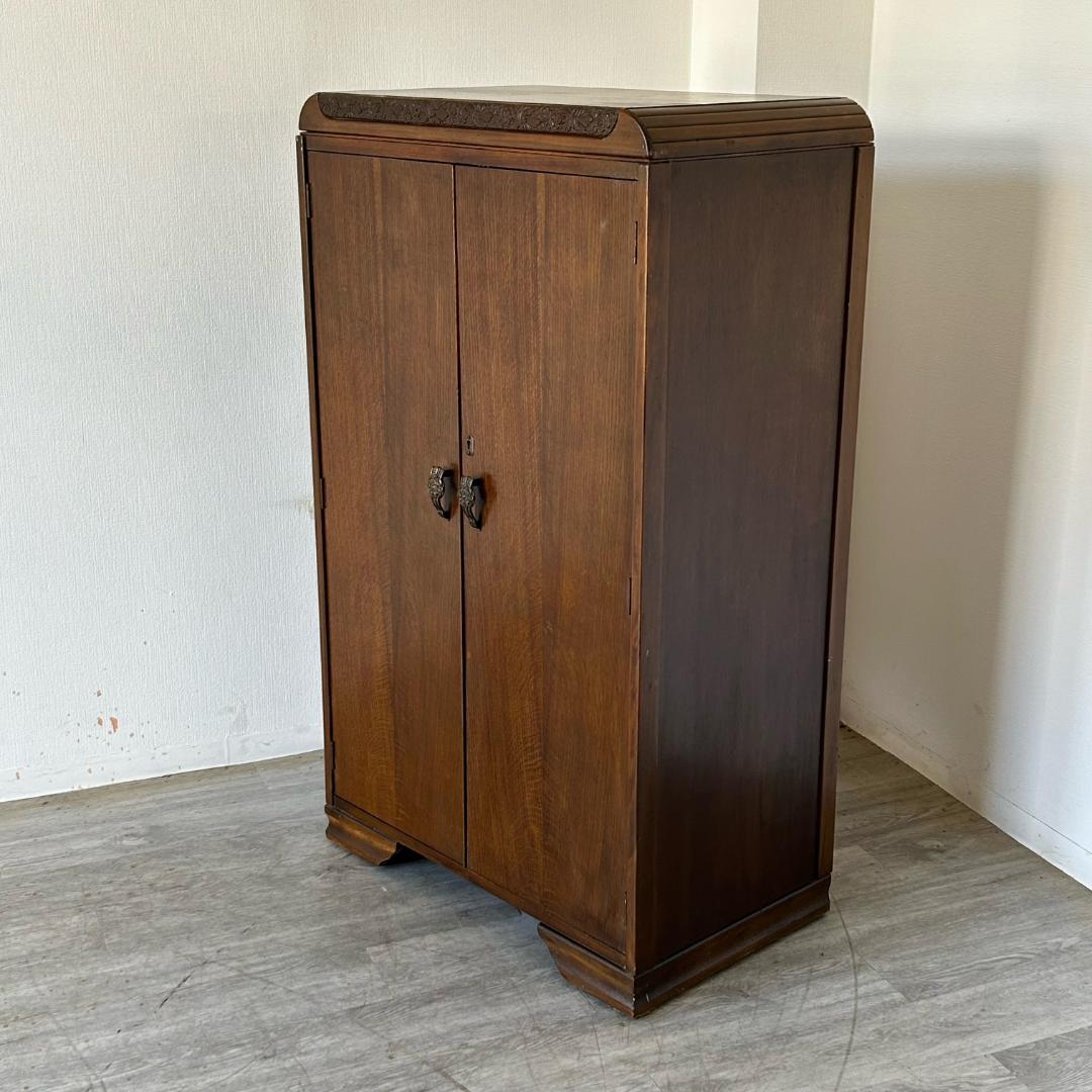 アンティーク 家具 ジェントルマン ワードローブ 英国製 522A