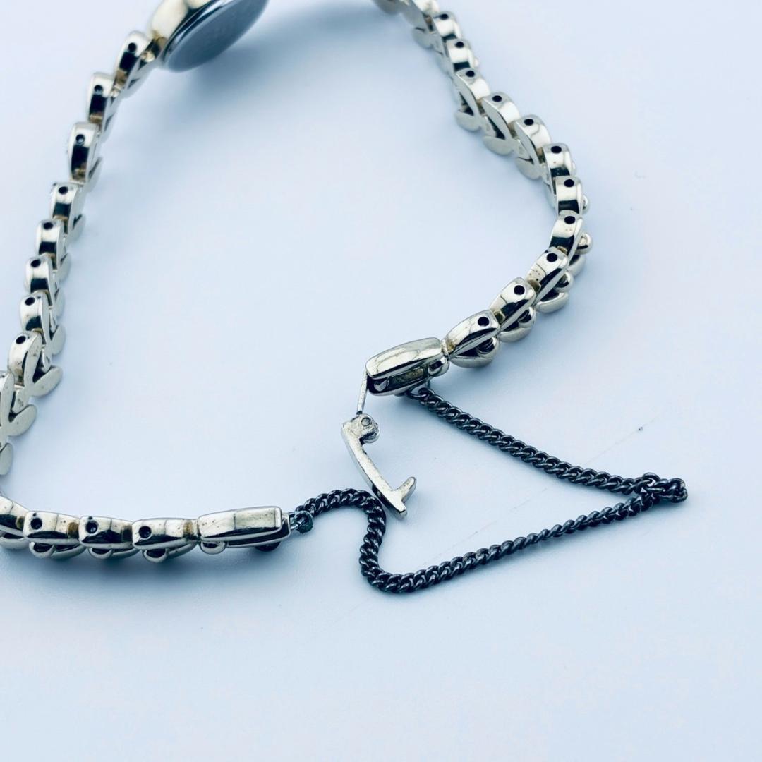 【電池交換済】SEIKO　腕時計　8pダイヤ　ゴールド　クォーツ