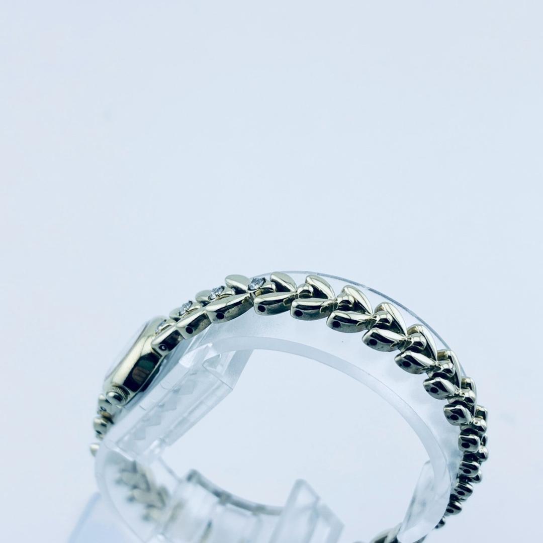 【電池交換済】SEIKO　腕時計　8pダイヤ　ゴールド　クォーツ