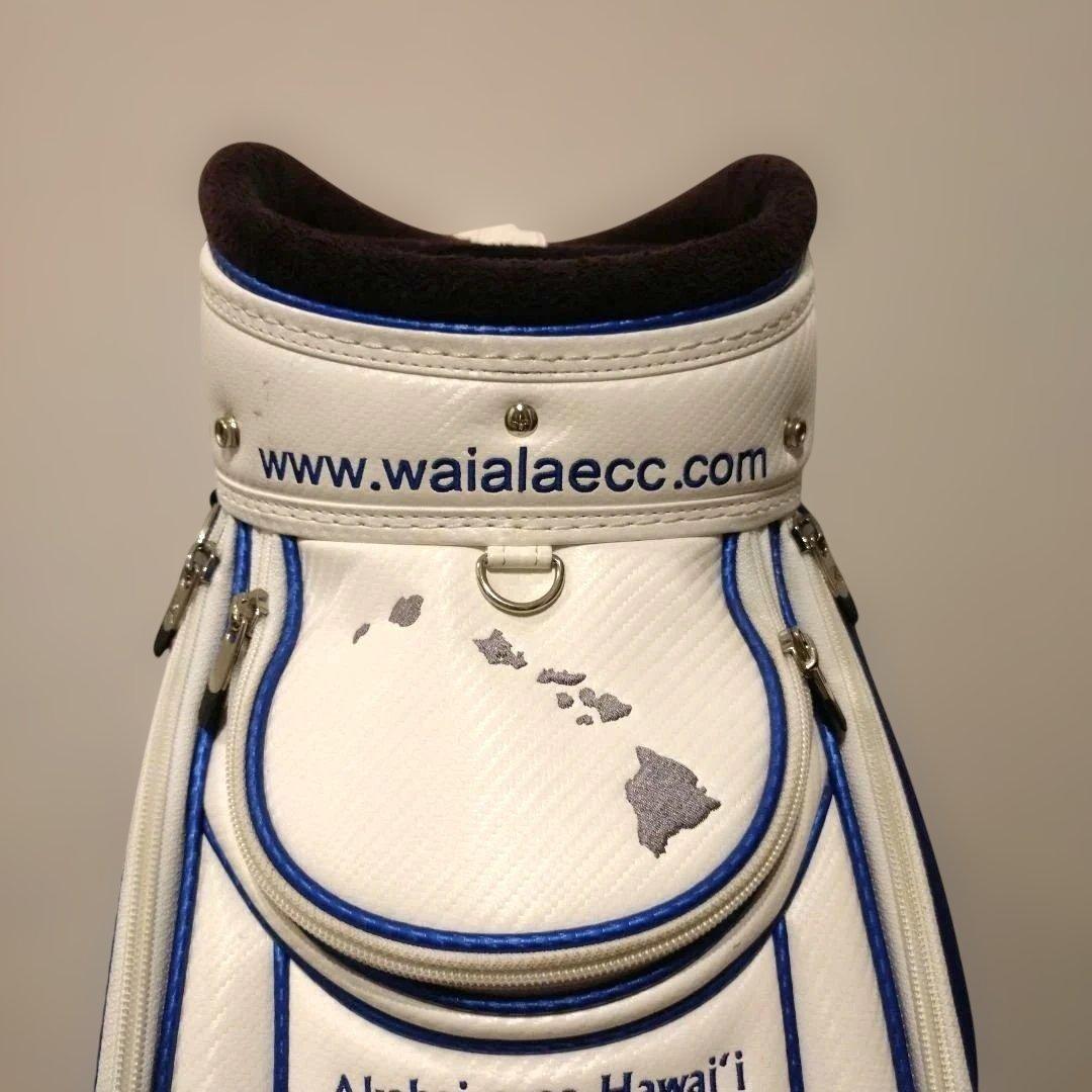 Aloha Standard ゴルフキャディバッグ ホワイト/ネイビー レア