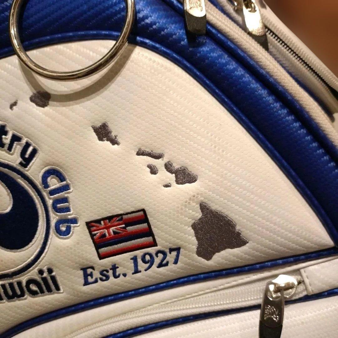 Aloha Standard ゴルフキャディバッグ ホワイト/ネイビー レア