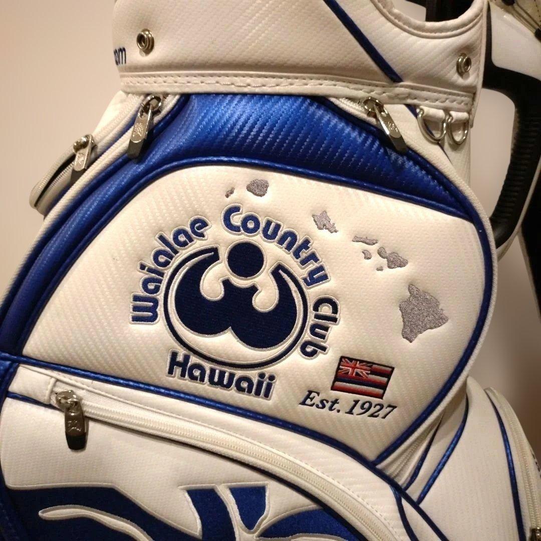 Aloha Standard ゴルフキャディバッグ ホワイト/ネイビー レア