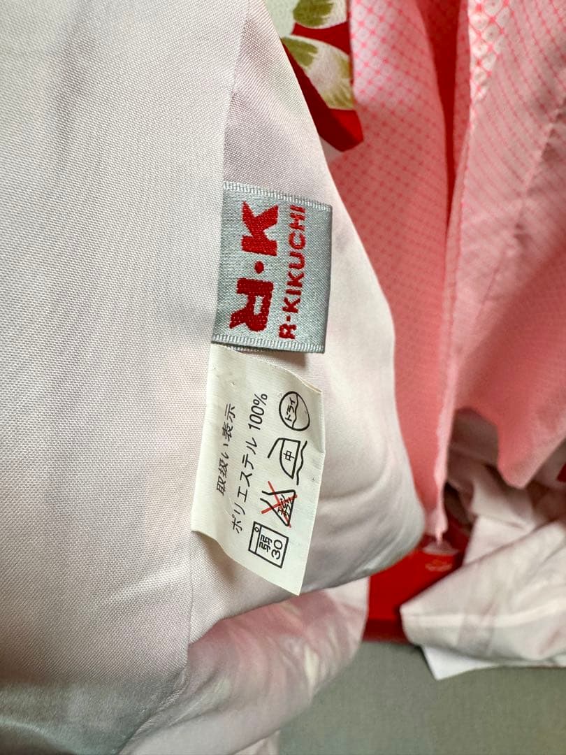 7歳七五三セット　着物草履付き　赤系① 帯未使用品