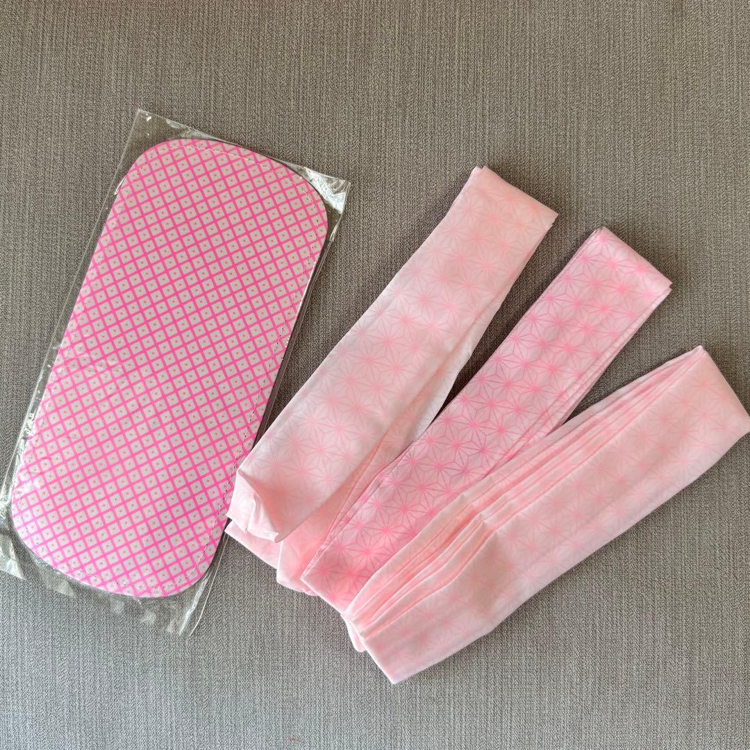 7歳七五三セット　着物草履付き　赤系① 帯未使用品