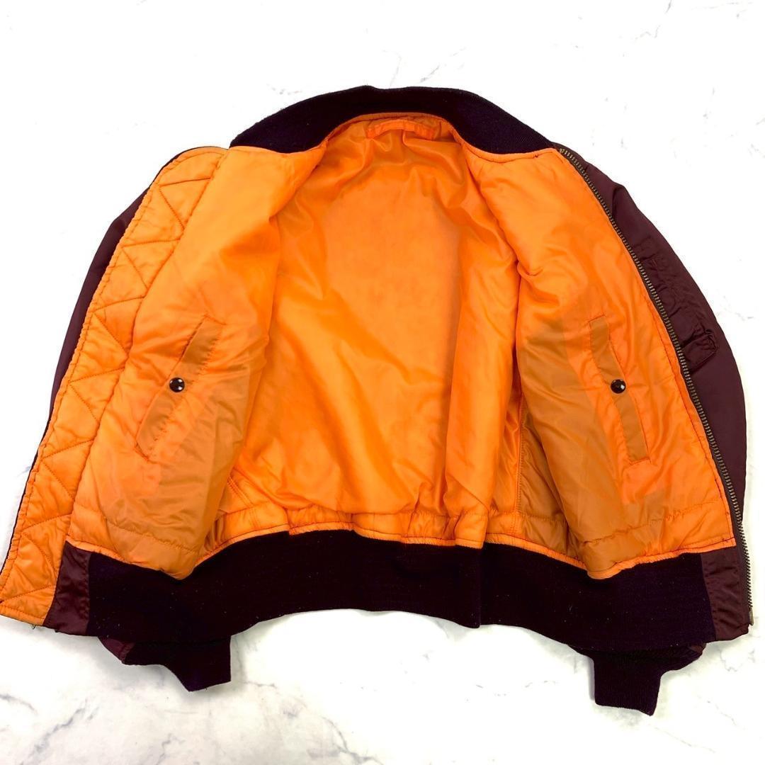 希少カラー★90s USA製 greenbrier MA-1 ボルドー　D433