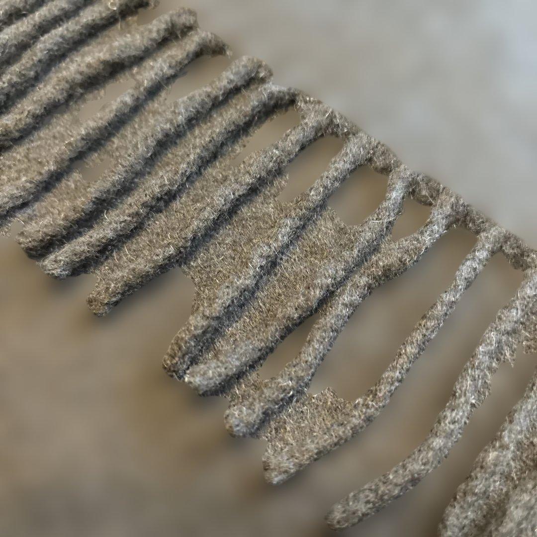 【エルメス】　カシミヤ黒マフラー