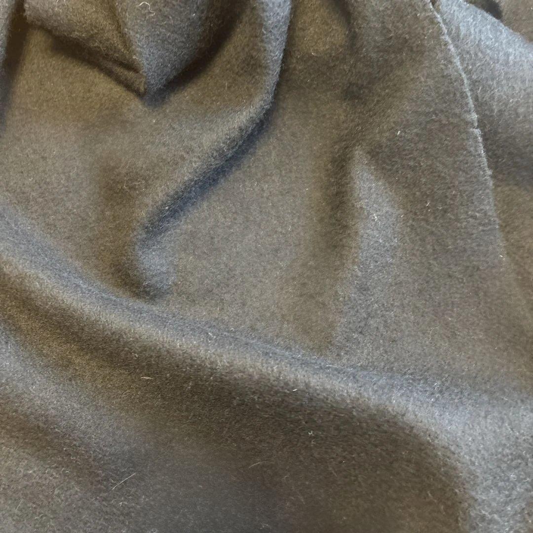 【エルメス】　カシミヤ黒マフラー