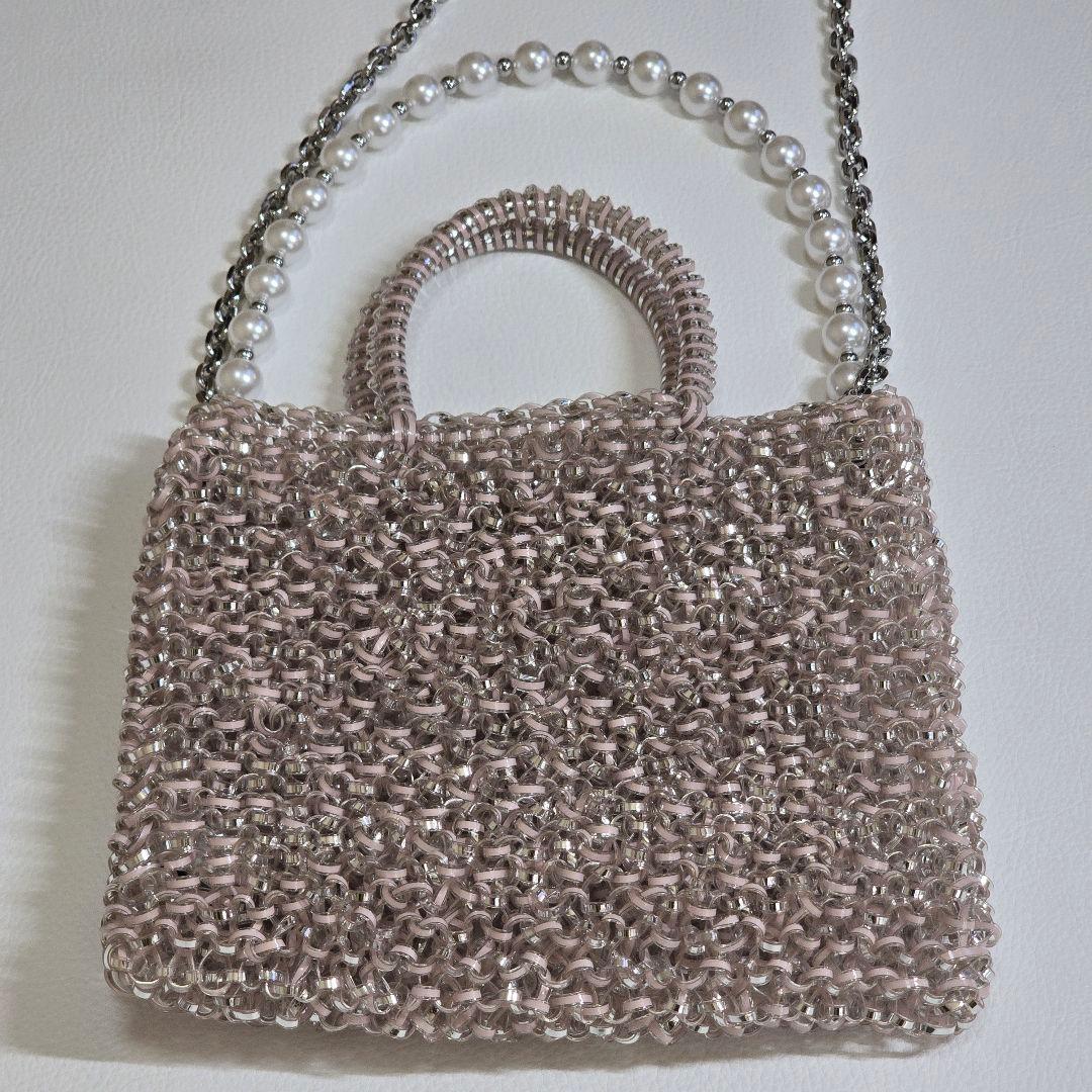 極美品✨アンテプリマ　ミニアトゥーラ/パウダリーピンクシルバー　パールハンドル付