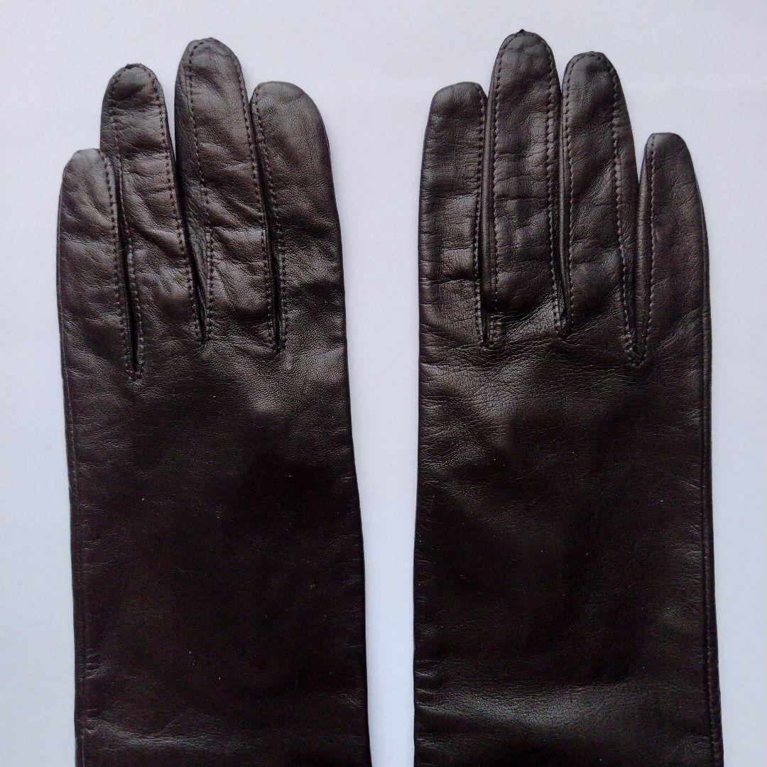 Chloé 　ロンググローブ　ブラウン　レザー