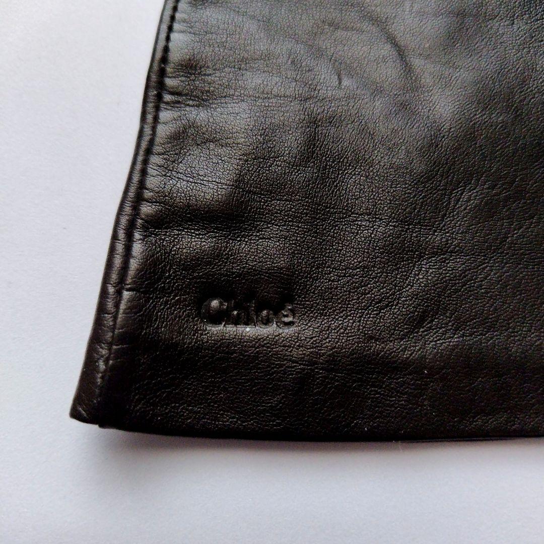 Chloé 　ロンググローブ　ブラウン　レザー