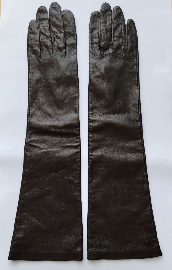 Chloé 　ロンググローブ　ブラウン　レザー