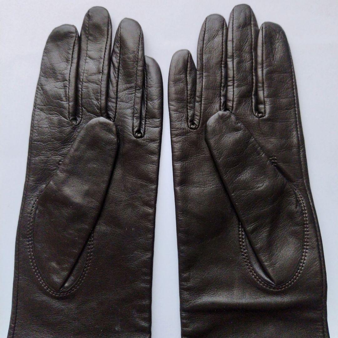 Chloé 　ロンググローブ　ブラウン　レザー