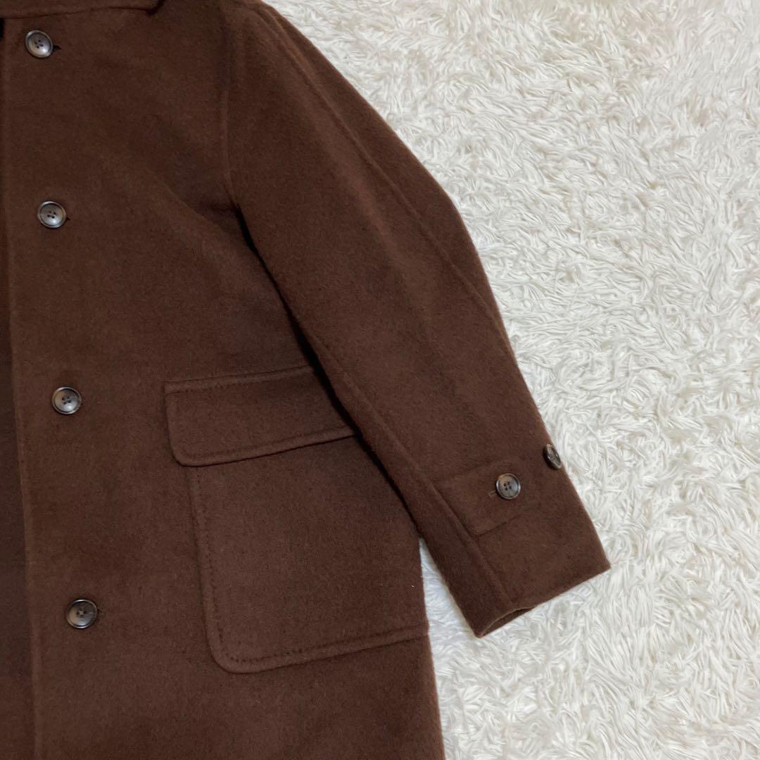 MUJI Labo カシミヤ混ダッフルコート ブラウン S フード