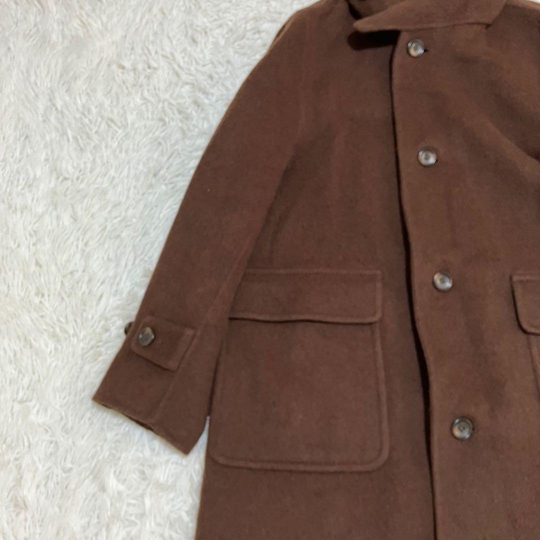 MUJI Labo カシミヤ混ダッフルコート ブラウン S フード