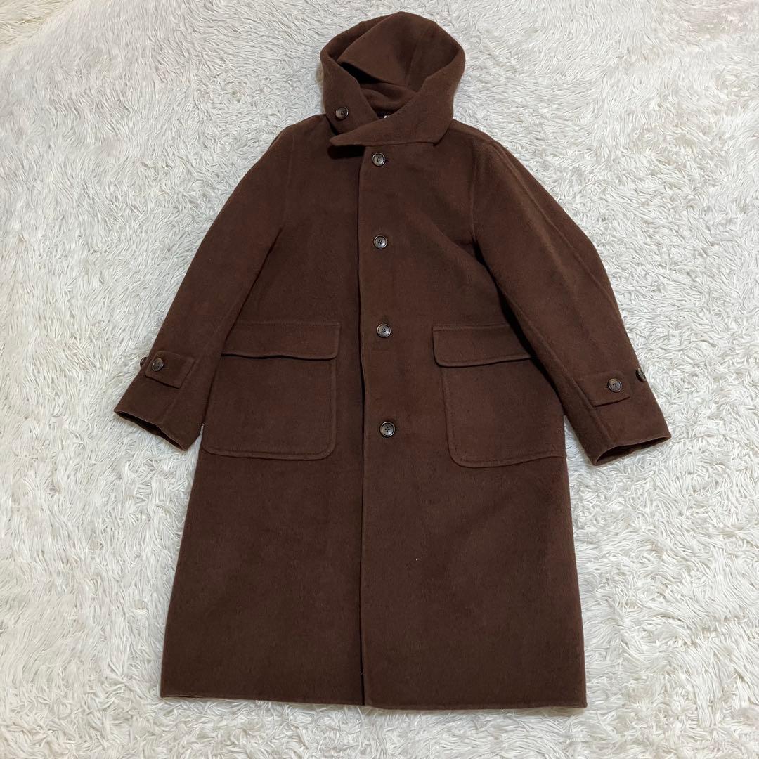 MUJI Labo カシミヤ混ダッフルコート ブラウン S フード