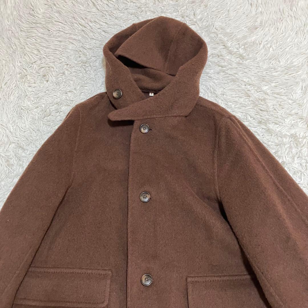 MUJI Labo カシミヤ混ダッフルコート ブラウン S フード