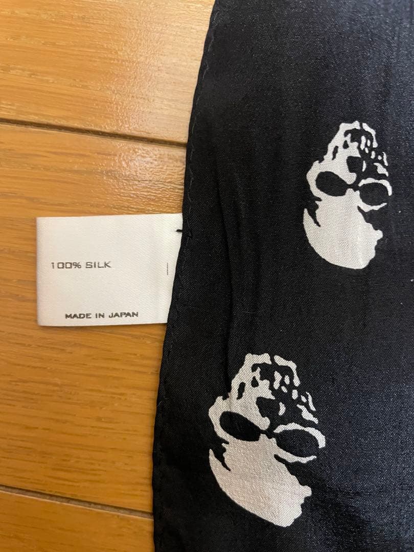 NUMBER (N)INE ナンバーナイン スカル柄 スカーフ ストール 黒