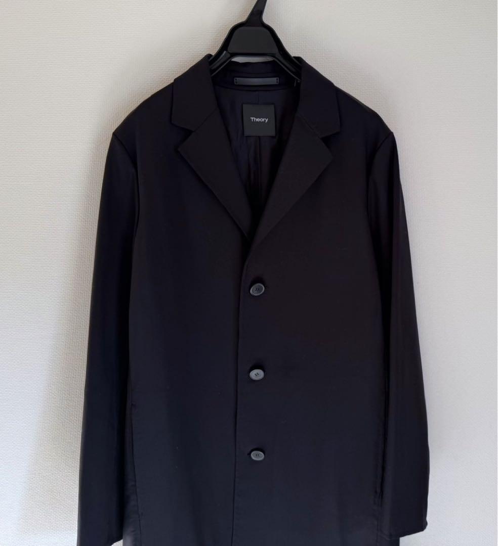 極美品　Theory 現行タグ　メンズ　ウールコート　ネイビーM 定価約10万円