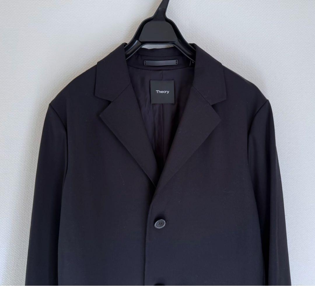 極美品　Theory 現行タグ　メンズ　ウールコート　ネイビーM 定価約10万円