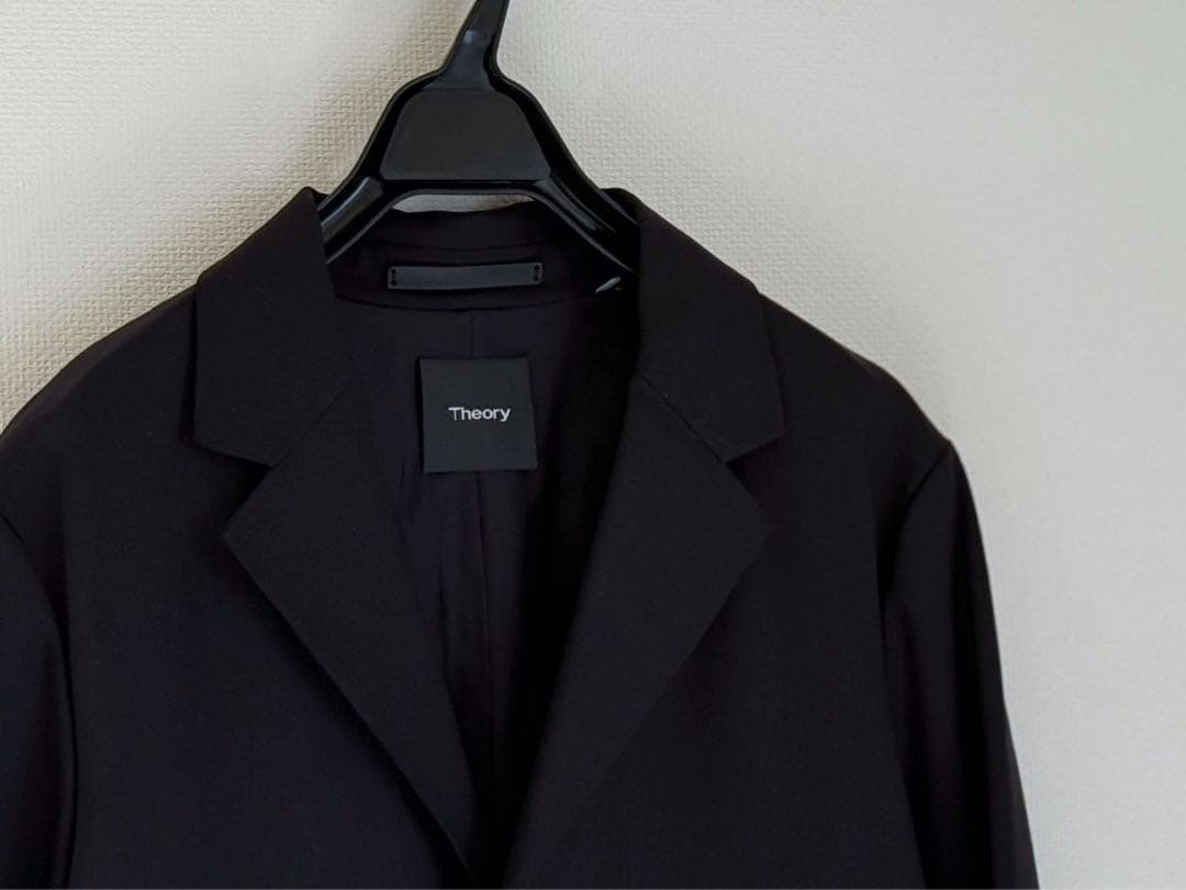 極美品　Theory 現行タグ　メンズ　ウールコート　ネイビーM 定価約10万円