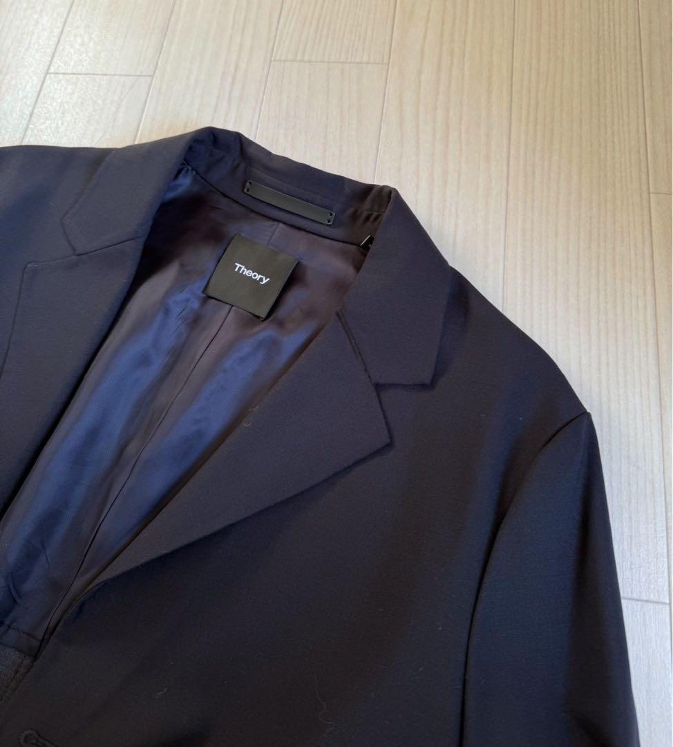 極美品　Theory 現行タグ　メンズ　ウールコート　ネイビーM 定価約10万円