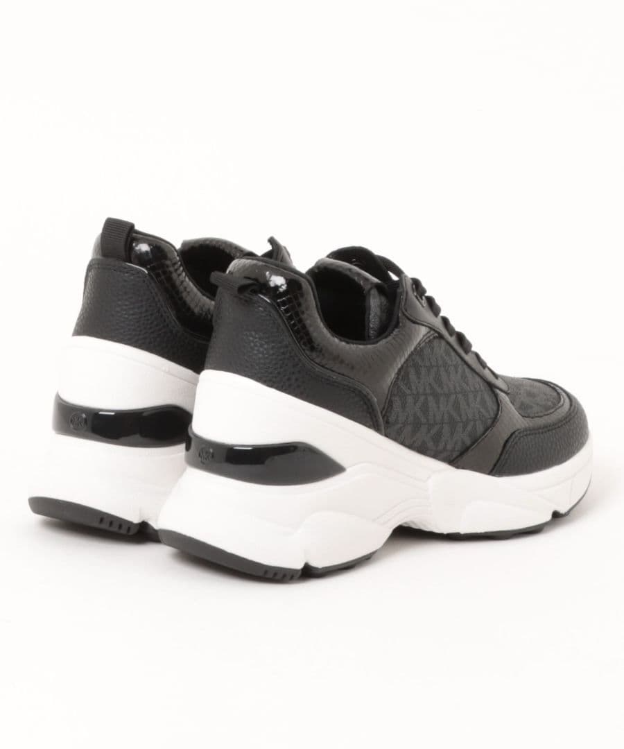 新品マイケルコース　KATRINAメタリックリザードエンボス MKシグネチャー黒