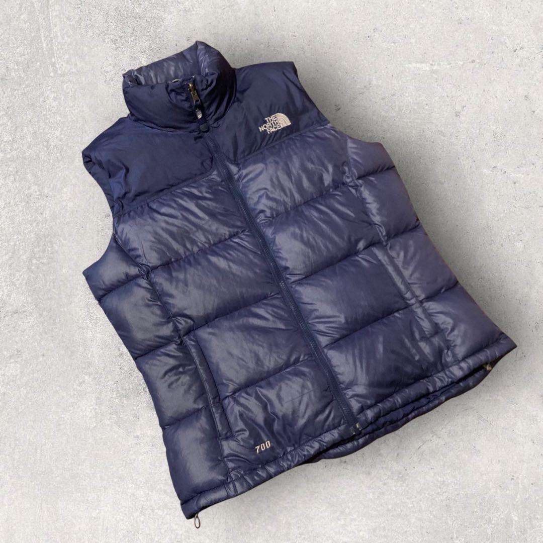 【ザ・ノースフェイス】ヌプシ　ダウンベスト　XL 刺繍ロゴ 700 希少カラー