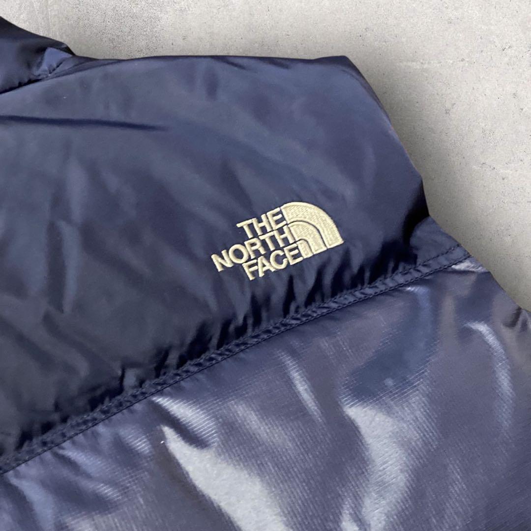 【ザ・ノースフェイス】ヌプシ　ダウンベスト　XL 刺繍ロゴ 700 希少カラー