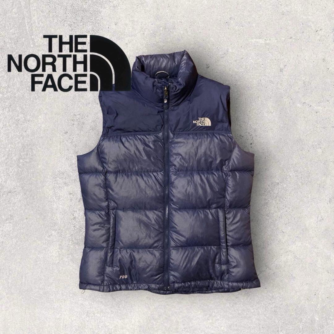 【ザ・ノースフェイス】ヌプシ　ダウンベスト　XL 刺繍ロゴ 700 希少カラー