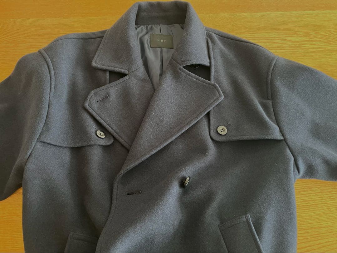 KBF コクーンロングコート　ネイビー