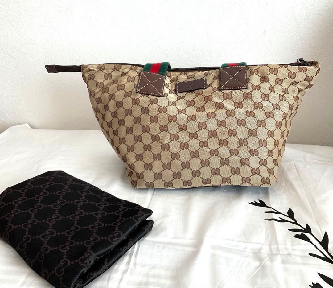 Gucci トートバッグ ベージュ ロゴ