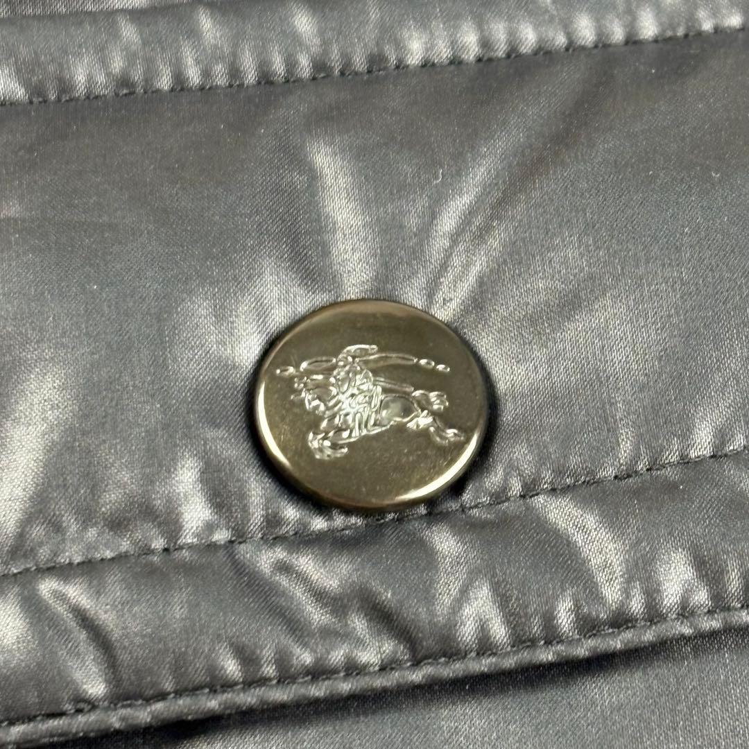 【良品】バーバリーブルーレーベル　ダウンベスト　フード　ファー　黒　ブラック　M