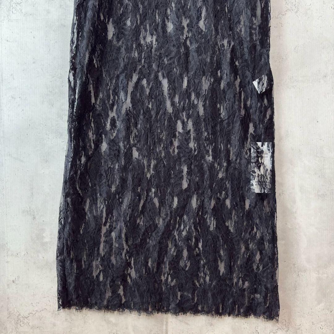 プルミエアロンディスモン 総レース ロングワンピース size38 サンプル新品