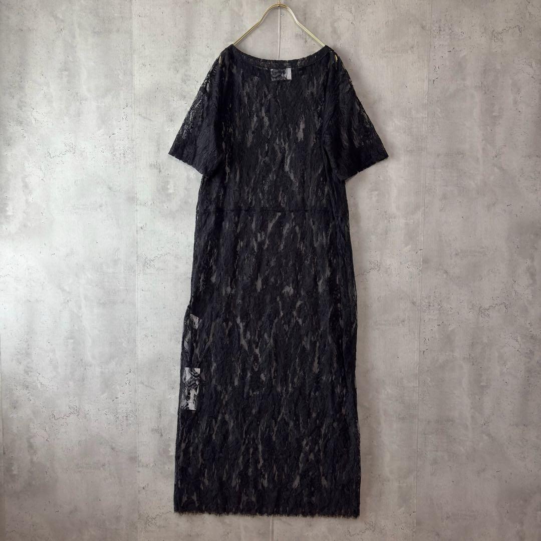 プルミエアロンディスモン 総レース ロングワンピース size38 サンプル新品