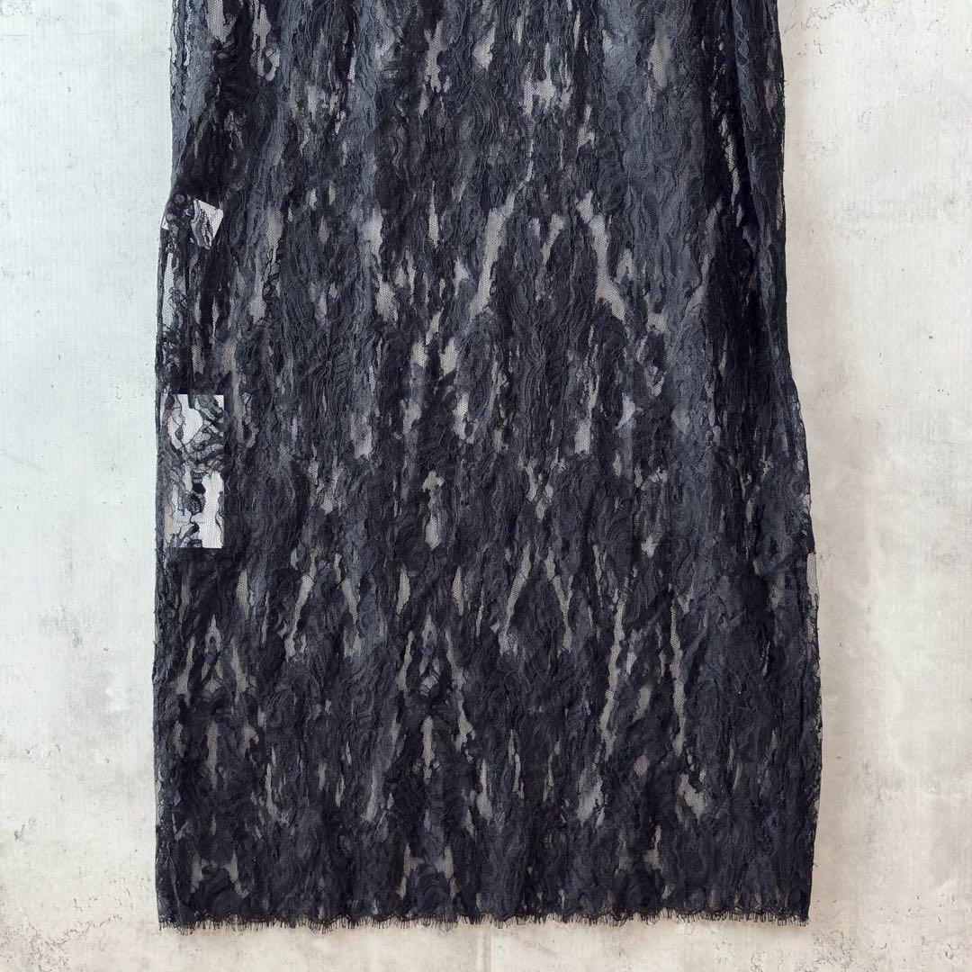 プルミエアロンディスモン 総レース ロングワンピース size38 サンプル新品