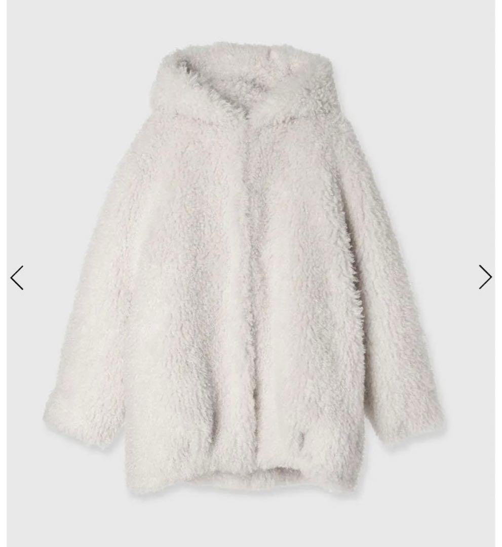 French poodle fur フードジャケット